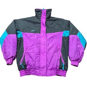 Vintage Columbia Avalanche Ski Jacket Colorblock Winter Coat Women's Small